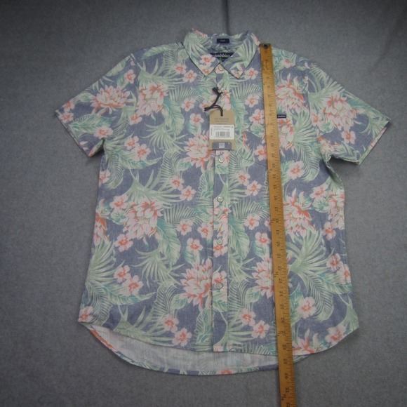 Chubbies Shirt Mens Medium Floral Resort Wear Friday Short Sleeve Button Up - Picture 9 of 15